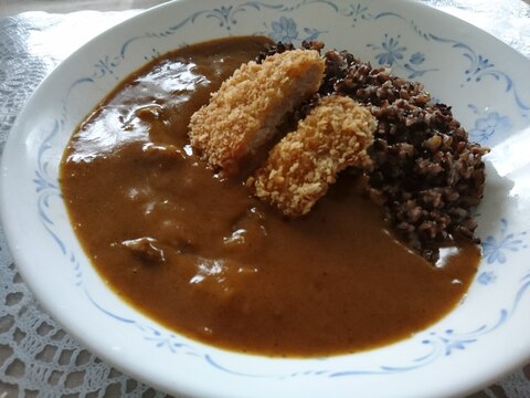 カツカレー✡️玄米バターライス